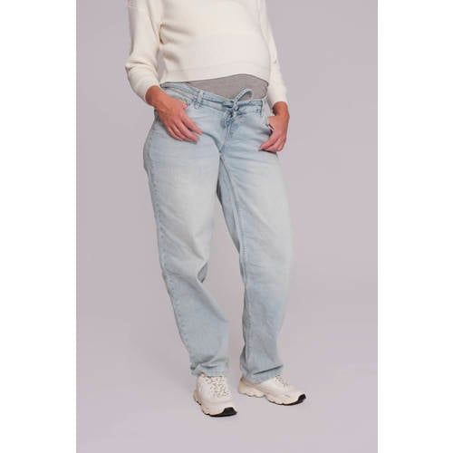 LOVE2WAIT zwangerschaps tapered jeans light blue denim
