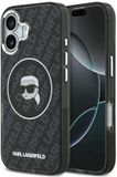Karl Lagerfeld telefoonhoesjes voor iPhone 17 - IML Karl Head Logo - Magsafe - Zwart