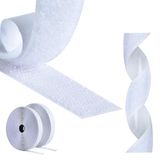 AIQInu Belcro Dubbelzijdig plakband, 5 m, zelfklevend, 16 mm breed, herbruikbaar, nylon, dubbelzijdig, extra sterk, voor kantoor, thuis, doe-het-zelf