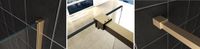 Wiesbaden Slim profielset + stabilisatiestang 120cm messing geborsteld