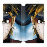 RV RV beschermhoes van leer voor Huawei P40 Lite Manga Naruto, wit