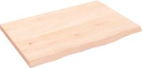 vidaXL Wastafelblad - Massief Eikenhout - 60x40x4 cm
