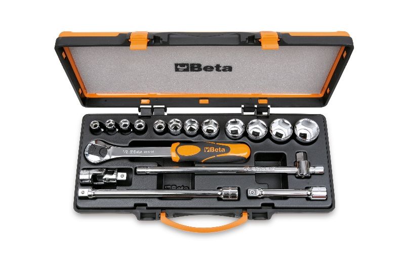 Beta 920A/C12 Dopsleutelset 1/2" 6-kant Metrisch 10-32 mm