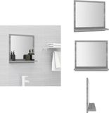 vidaXL Badkamerspiegel 40x10,5x37 cm bewerkt hout grijs sonoma eiken