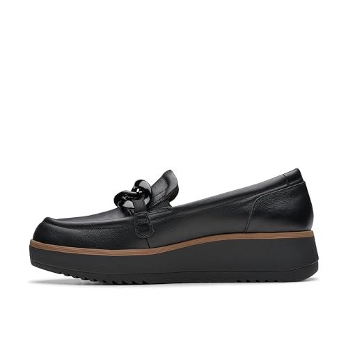 Clarks Zylah May Womens Black Leather, 3.5
