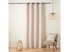 Maisons du Monde Rideau tamisant à œillets rayé coton beige 140x260 cm
