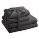AmeliaHome Handdoekenset grijs 2 handdoeken 50x100 cm en 2 badhanddoeken 70x140 cm 100% katoen kwaliteit absorberend grafiet antraciet Amari