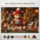 WoodenCity Houten Kerstpuzzel "Kerstbier" - 1010 Stukjes met Figuren