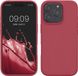 kwmobile hoesje geschikt voor Apple iPhone 16 Pro Max - Hoesje met siliconen coating - Smartphone case in donkerroze