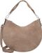 COCCINELLE Leren Schoudertas Sunup Handbag Suede Leather Warm Taupe