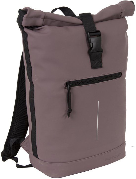 New Rebels Mart New York Oud Paars 21L Rugtas Rolltop Waterafstotend Laptop 15.6