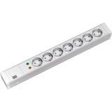 Bachmann 19 1,5U 7xCEE7/3 ws 1xSPD voeding 2,0m CEE7/7