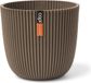 Capi Europe Pot de fleurs rond Groove 'made with' taupe chaud - 25x23 cm