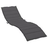 vidaXL Ligbedkussen 200x70x3 cm Oxford-stof antracietkleurig