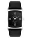 Armitron Men's Rectangular Crystal Dial Accented Leather Strap Watch, 20/4604