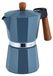 Cilio Cafetière LEGNO 6 Tasses Bleu