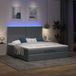 Maison Exclusive - Cadre de lit ottoman avec matelas, gris foncé, 160x200 cm, textile
