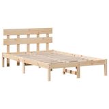 vidaXL Bedframe met hoofdeinde, 135 x 190 cm, massief grenen