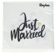 Rayher 75441000 Just Married Papieren servetten, 3-laags, FSC-gecertificeerd, 33 x 33 cm, voor tafeldecoratie bruiloft, 20 stuks