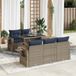 Maison Exclusive - Ensemble de meubles de jardin 6 pièces avec canapé et coussins, gris, en polyrotin