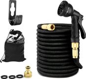 Tuyau d'arrosage extensible 15 m avec pistolet d'arrosage à 8 modes