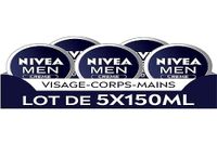 NIVEA MEN crème hydratante 3-en-1 (5 x 150 ml)