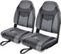 COAST™ Siège de bateau - Pliable - Cuir PVC - 42 x 50 x 51 cm - Noir