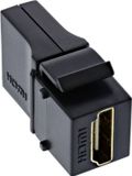 InLine HDMI haaks (90° beneden) Keystone module | HDMI2.0 (4K 60Hz + HDR) | zwart
