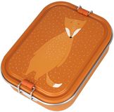 Unyqoos Grote roestvrijstalen lunchbox met siliconen sluiting en scheidingswand