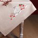 Vervaco Tafelkleed Kit Kerst Sneeuwhaas en Goudvink Borduren Borduurpakket 80 x 80 cm