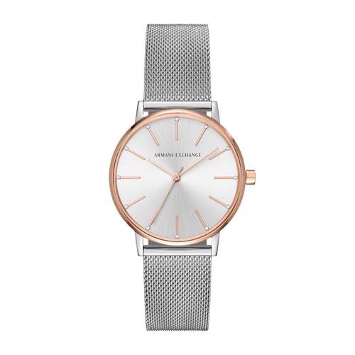 Armani horloge AX5537 zilver/rosé
