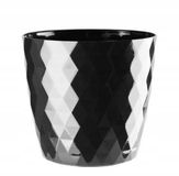 Galicja Crystal Serie - Zwarte Plastic Bloempot - 18 cm - Rond