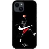 Maniacase Langspeel Iphone 13 nike jordan logo fond noir