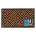 JVL Comfort Rubber Backed Kokos Tuffscrape Schraper Deurmat, 40x70 cm, Diamanten, Grijs