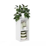 Furinno Fulda 2-laags ruimtebesparende opbergplank, boekenkast, 25 cm breed, wit
