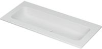 Wastafel INK Aspekt Wastafel Porselein Centraal Zonder Kraangat - 1000x450x15 mm - Mat Wit