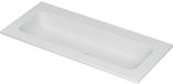 Wastafel INK Aspekt Wastafel Porselein Centraal Zonder Kraangat - 1000x450x15 mm - Mat Wit