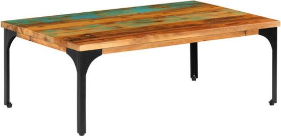 vidaXL Salontafel 100x60x35 cm massief gerecycled hout
