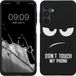 kwmobile Samsung Galaxy A16 5G Hoesje - TPU Backcover - Blanc/Noir - Don't Touch My Phone