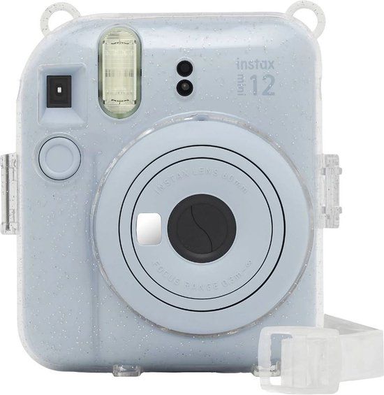 Fujifilm Instax Mini 12 Glitter Case - Camera Case - Glitter Transparent
