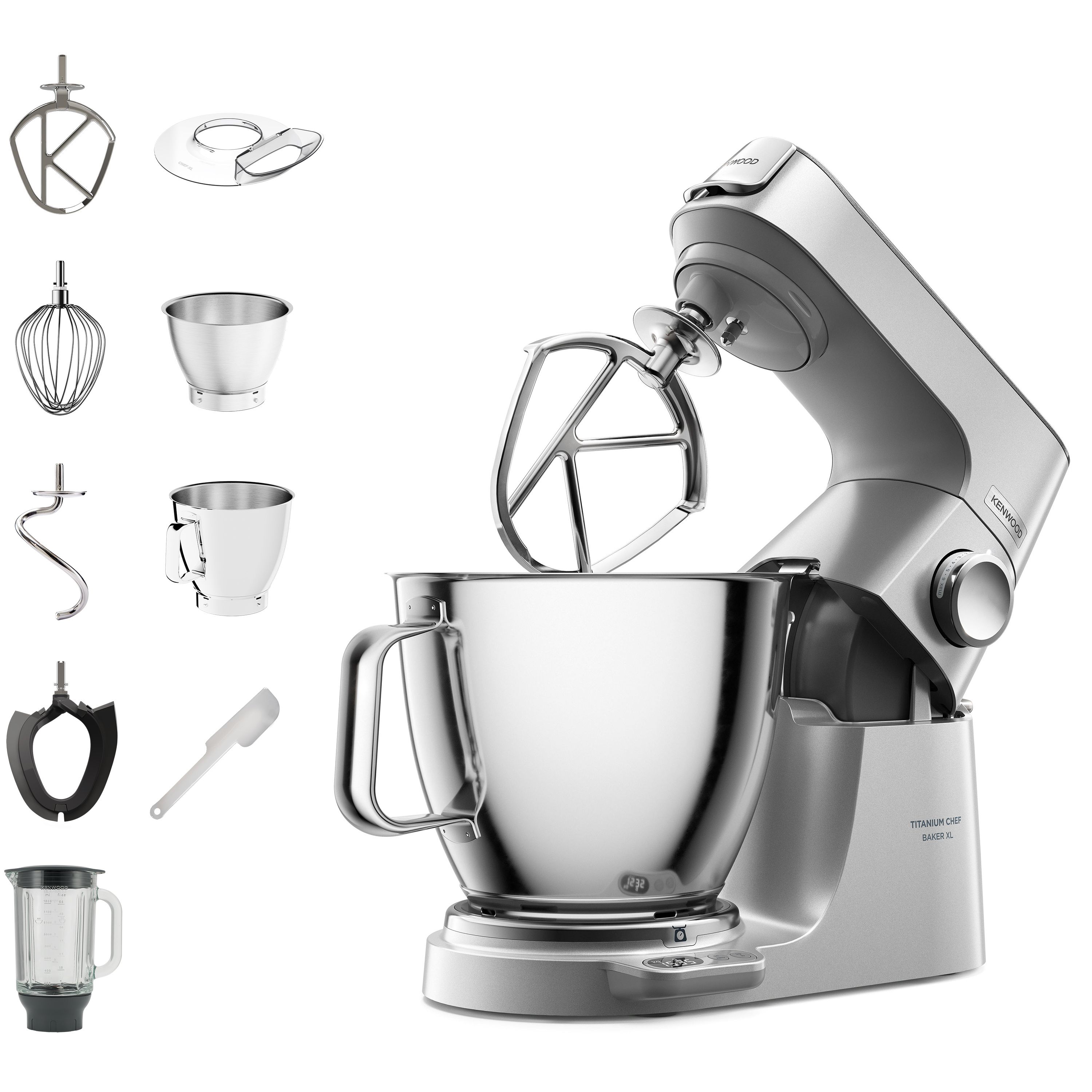 Kenwood Titanium Chef Baker XL - Stand Mixer - 1200W - Stainless Steel