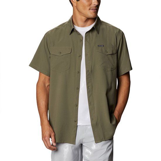 Columbia Utilizer II Solid Herenhemd - Stone Green - Maat S