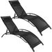 TecTake Chaise de plage Aluminium Noir
