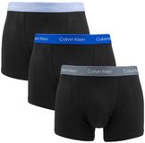 Calvin Klein Onderbroek Relax Fit Trunk 3pk Lv00nb4286 Black W/ Royalty Wb/ Black W/ Casual Mannen Maat - S
