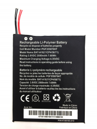 Acer Acer BAT-A10 / KT.0010S.010 accu (3.7V, 2000 mAh, origineel)