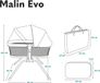 OEM Shenzhen Haorui Industrial Technology Co., Ltd. Babywieg, reisbed voor baby's met matras, kinderreisbed, reisbed, van 0 tot 9 kg, luifel, muggennet, inklapbaar, schommelsysteem, ligverstelling, snelle montage, grijs