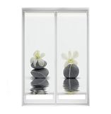 Blindecor Duo Relax | Pak van 2 verduisteringsrolgordijnen, lichtdoorlatend, zonder boren, Easy Fix digitale print, model orchidee, 50 x 150 cm (breedte x hoogte), stofmaat 47 x 145 cm