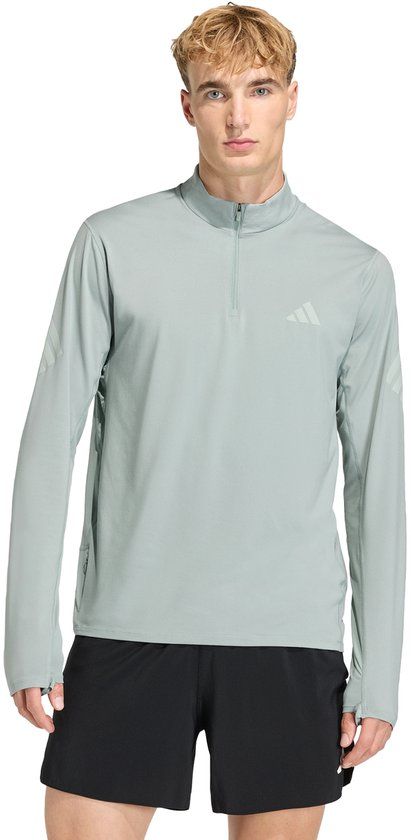 Adidas Performance Adi365 Iconic Longsleeve Met Halflange Rits - Heren - Groen