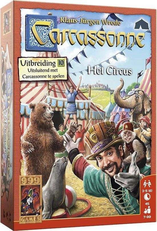 999 Games Carcassonne: Het Circus - Uitbreiding - Bordspel