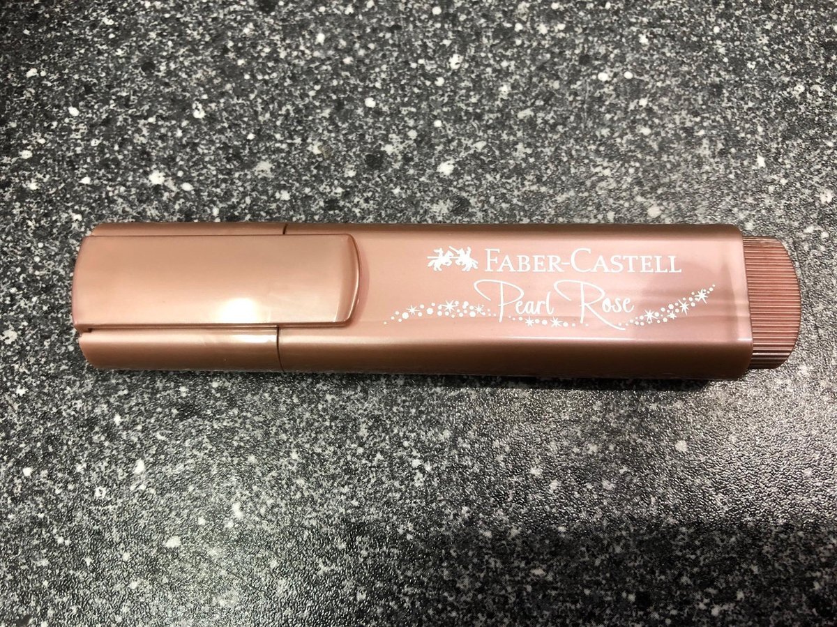 Faber-Castell Textielmarker 1546 metallic, rosé-zwart